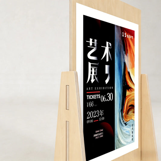 Minimalist Wooden Poster Stand