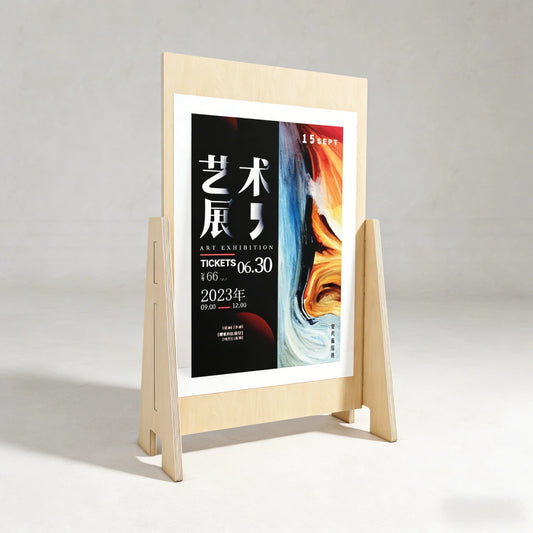 Minimalist Wooden Poster Stand