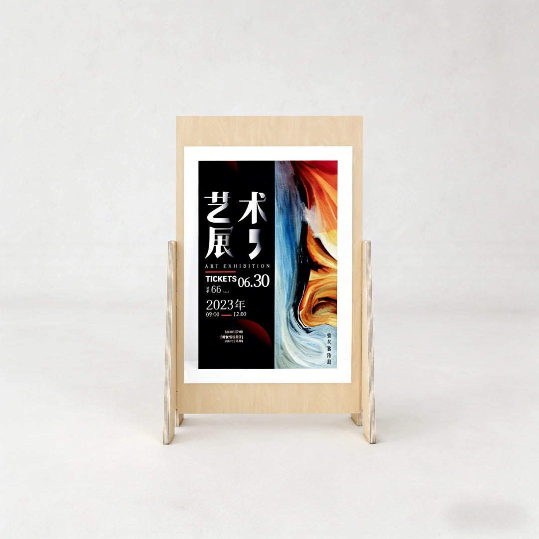 Minimalist Wooden Poster Stand