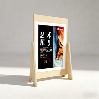 Minimalist Wooden Poster Stand
