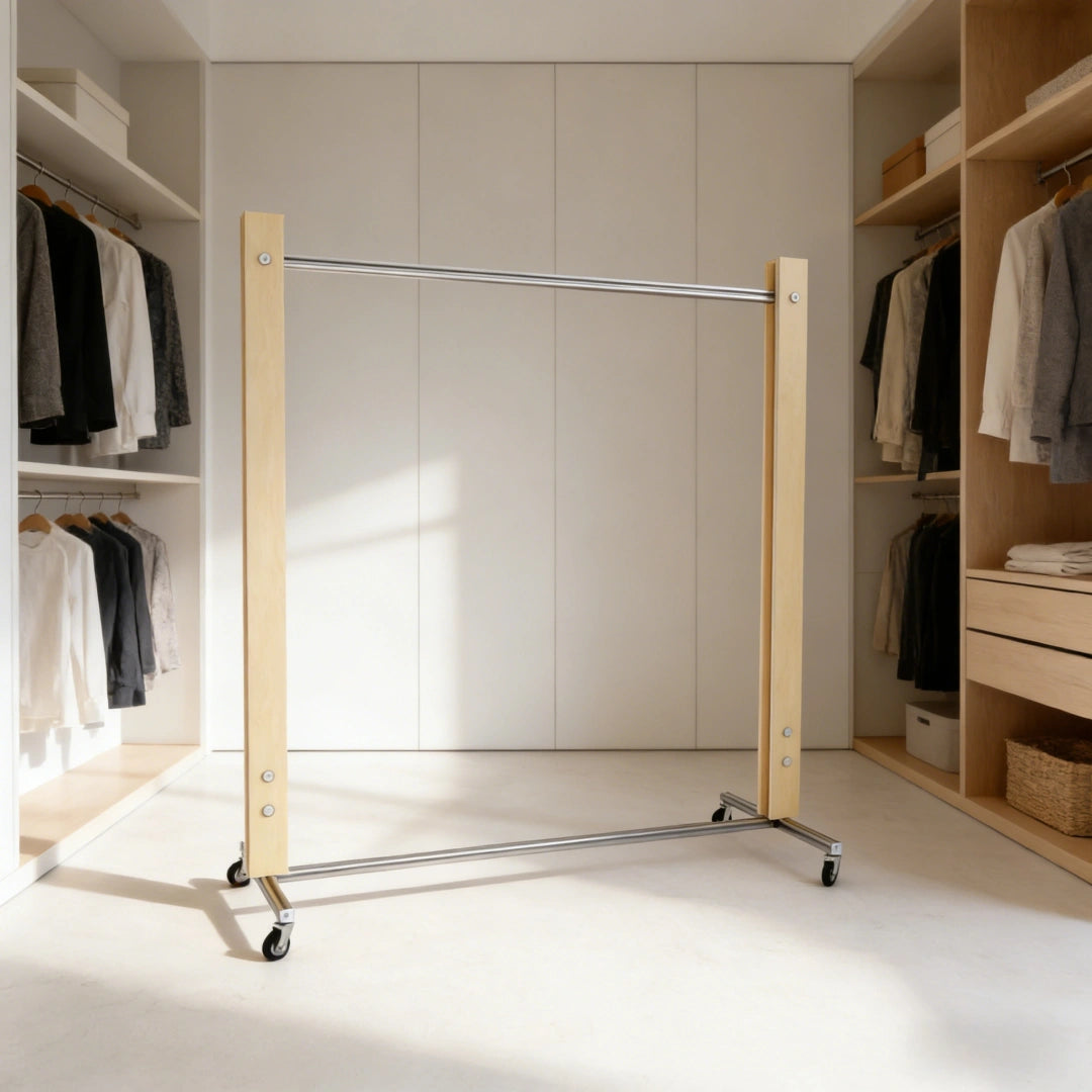 Mobile Industrial Garment Rack