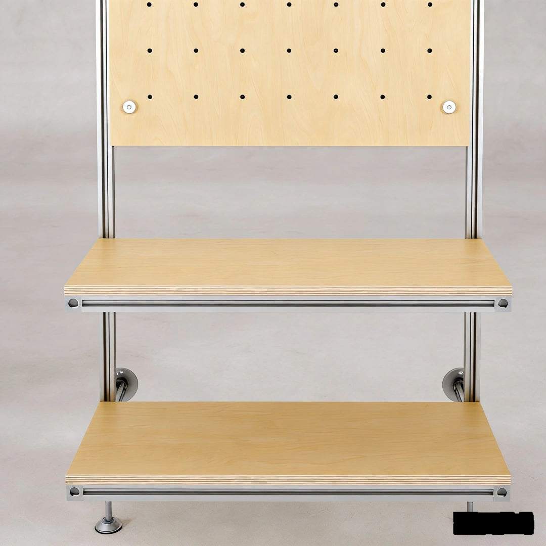 Mobile Industrial Pegboard Display Rack
