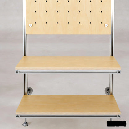 Mobile Industrial Pegboard Display Rack